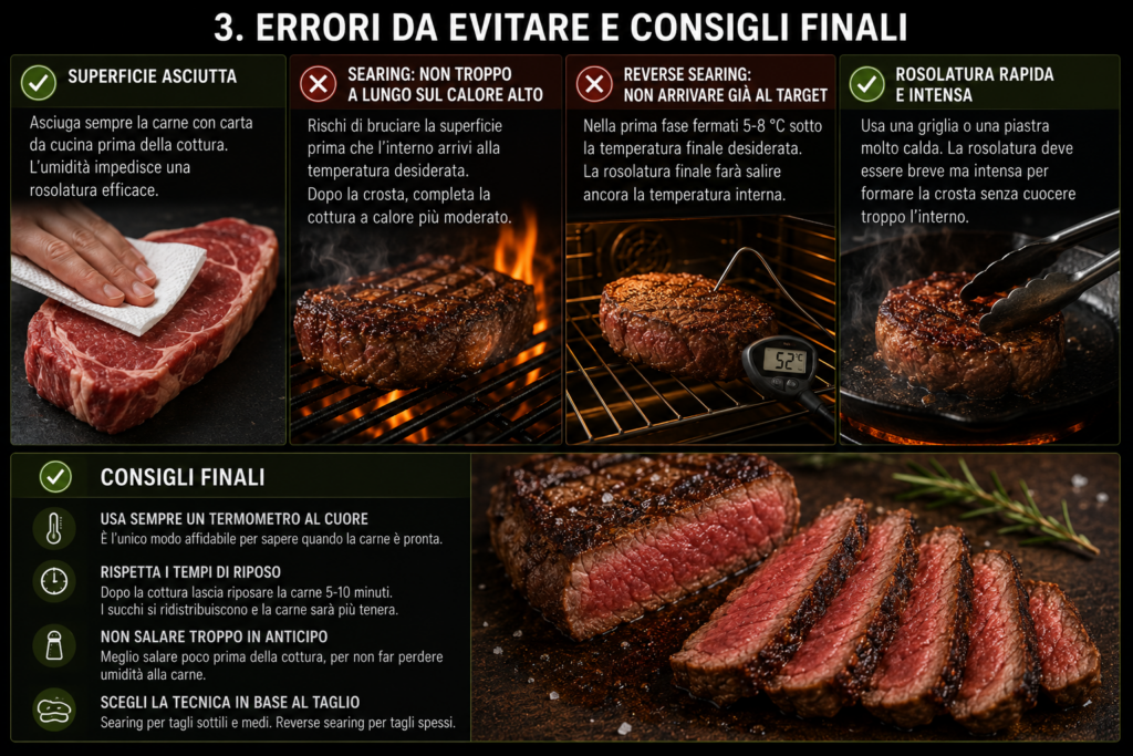 Consigli finali per scegliere tra reverse searing e searing